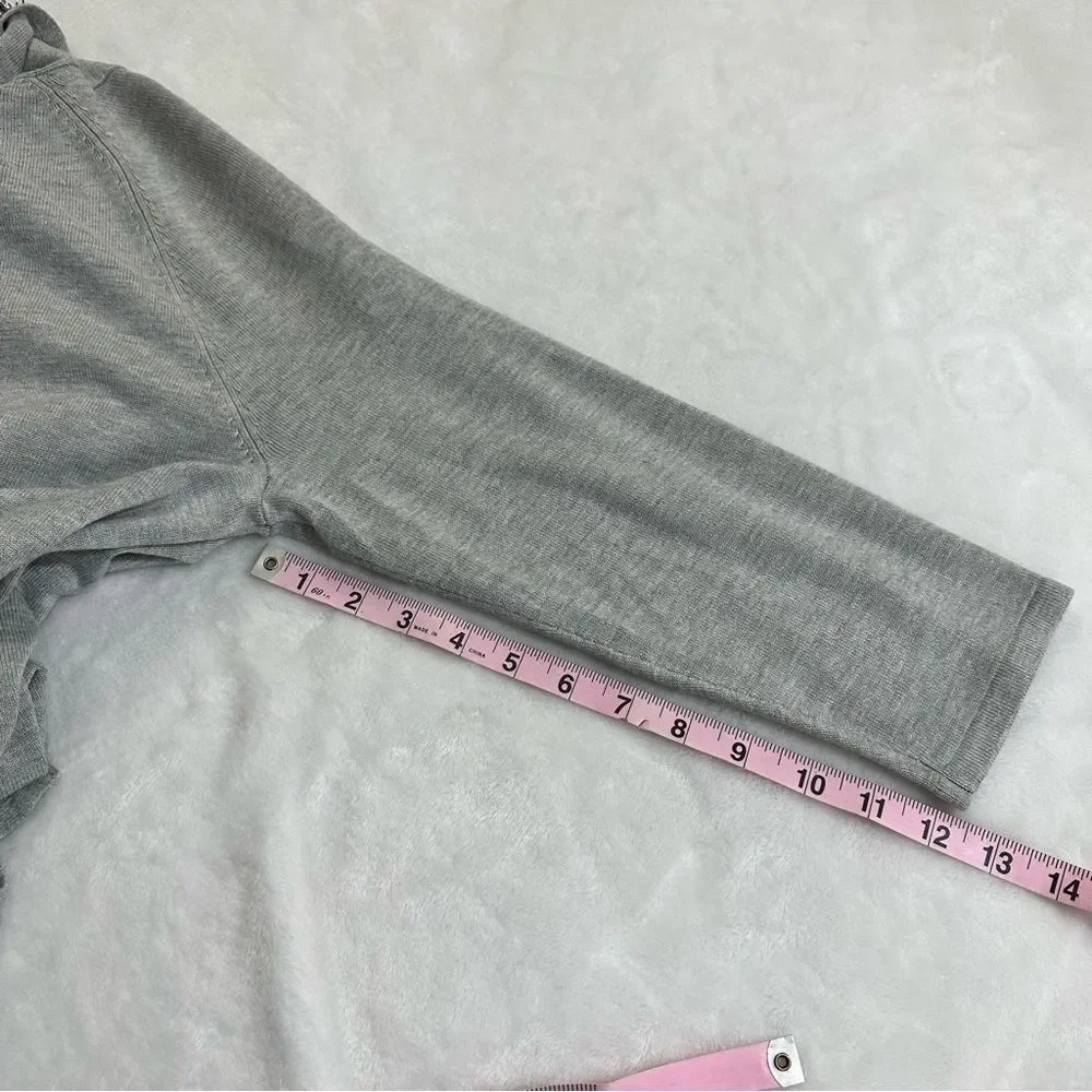 Ruby Rd. gray cardigan with silver need trim size S - Picture 11 of 11